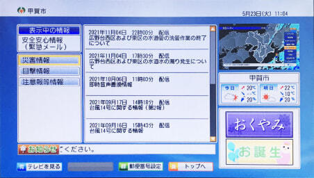 甲賀市を中心とした天気予報